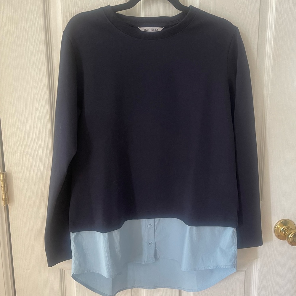 Athleta Dark Blue Crewneck Sweatshirt